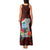 Guam Christmas Tank Maxi Dress Santa Gift Latte Stone and Sea Turle Mix Hibiscus Chamorro Red Style LT03