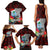 Custom Guam Christmas Family Matching Tank Maxi Dress and Hawaiian Shirt Santa Gift Latte Stone and Sea Turle Mix Hibiscus Chamorro Red Style LT03