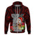 Custom Guam Christmas Hoodie Santa Gift Latte Stone and Sea Turle Mix Hibiscus Chamorro Red Style LT03