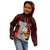 Custom Guam Christmas Kid Hoodie Santa Gift Latte Stone and Sea Turle Mix Hibiscus Chamorro Red Style LT03