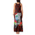 Custom Guam Christmas Tank Maxi Dress Santa Gift Latte Stone and Sea Turle Mix Hibiscus Chamorro Red Style LT03