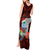 Custom Guam Christmas Tank Maxi Dress Santa Gift Latte Stone and Sea Turle Mix Hibiscus Chamorro Red Style LT03