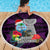 Guam Christmas Beach Blanket Santa Gift Latte Stone and Sea Turle Mix Hibiscus Chamorro Pink Style LT03