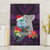 Custom Guam Christmas Canvas Wall Art Santa Gift Latte Stone and Sea Turle Mix Hibiscus Chamorro Pink Style LT03