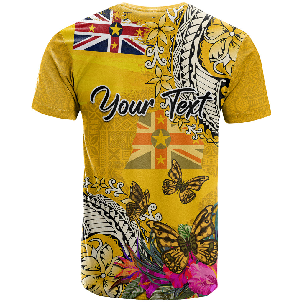 Niue Waitangi T Shirt Tropical Flower Tapa Pattern LT03 - Polynesian Pride