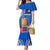 Tokelau Waitangi Family Matching Mermaid Dress and Hawaiian Shirt Tropical Flower Tapa Pattern LT03 Mom's Dress Blue - Polynesian Pride