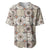 Tukenny Pattern Fijian War Clubs Baseball Jersey LT03 Beige - Polynesian Pride