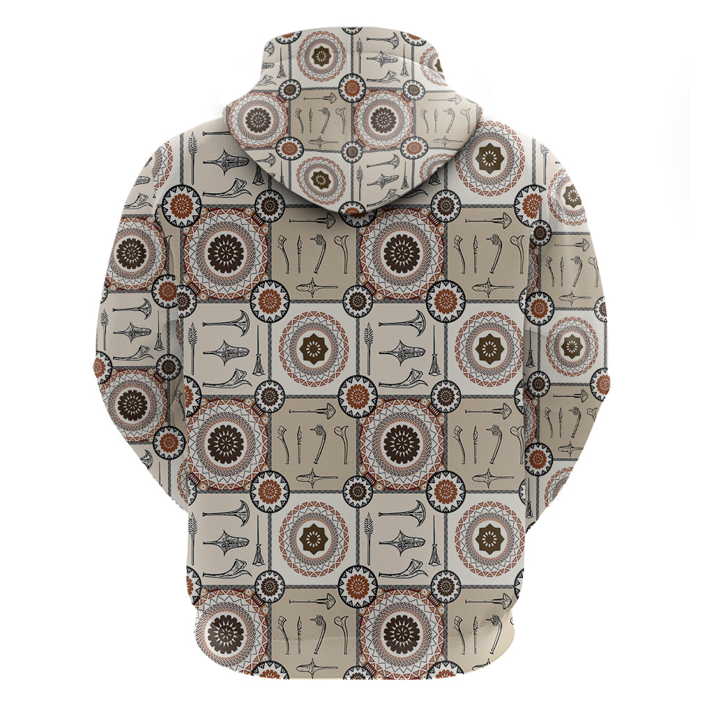 Tukenny Pattern Fijian War Clubs Zip Hoodie LT03 - Polynesian Pride