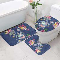 Hawaiian Turtles and Tropical Plants Bathroom Set Blue Watercolor LT03 - Polynesian Pride