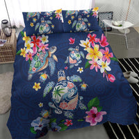 Hawaiian Turtles and Tropical Plants Bedding Set Blue Watercolor LT03 - Polynesian Pride