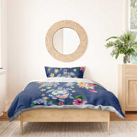 Hawaiian Turtles and Tropical Plants Bedding Set Blue Watercolor LT03 - Polynesian Pride