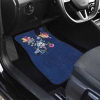 Hawaiian Turtles and Tropical Plants Car Mats Blue Watercolor LT03 - Polynesian Pride