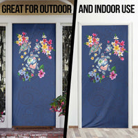 Hawaiian Turtles and Tropical Plants Door Cover Blue Watercolor LT03 - Polynesian Pride