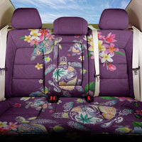 Hawaiian Turtles and Tropical Plants Back Car Seat Cover Purple Watercolor LT03 One Size Purple - Polynesian Pride