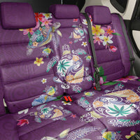 Hawaiian Turtles and Tropical Plants Back Car Seat Cover Purple Watercolor LT03 - Polynesian Pride