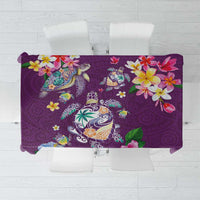 Hawaiian Turtles and Tropical Plants Tablecloth Purple Watercolor LT03 Purple - Polynesian Pride