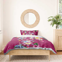 Hawaiian Turtles and Tropical Plants Bedding Set Pink Watercolor LT03 - Polynesian Pride