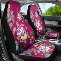 Hawaiian Turtles and Tropical Plants Car Seat Cover Pink Watercolor LT03 - Polynesian Pride