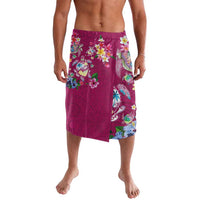 Hawaiian Turtles and Tropical Plants Lavalava Pink Watercolor LT03 Pink - Polynesian Pride