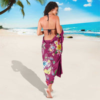 Hawaiian Turtles and Tropical Plants Sarong Pink Watercolor LT03 - Polynesian Pride