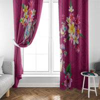 Hawaiian Turtles and Tropical Plants Window Curtain Pink Watercolor LT03 - Polynesian Pride