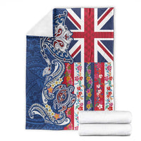 Hawaiian Manta Ray and Turtle Tribal Tattoo Blanket With Hawaii Flag and Flowers LT03 - Polynesian Pride