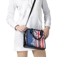 Hawaiian Manta Ray and Turtle Tribal Tattoo Shoulder Handbag With Hawaii Flag and Flowers