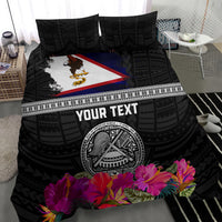 Personalized American Samoa Flag Day Bedding Set Tanoa and Fue mix Hibiscus Flower Polynesian Pattern LT03 - Polynesian Pride