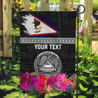 Personalized American Samoa Flag Day Garden Flag Tanoa and Fue mix Hibiscus Flower Polynesian Pattern LT03 Garden Flag Black - Polynesian Pride