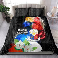 Philippines Independence Day Bedding Set Philippines Eagle and Sampaguita Jasmine Yakan Tribal