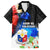 Philippines Independence Day Family Matching Off The Shoulder Long Sleeve Dress and Hawaiian Shirt Philippines Eagle and Sampaguita Jasmine Yakan Tribal