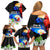 Philippines Independence Day Family Matching Off Shoulder Short Dress and Hawaiian Shirt Philippines Eagle and Sampaguita Jasmine Yakan Tribal