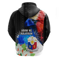 Philippines Independence Day Hoodie Philippines Eagle and Sampaguita Jasmine Yakan Tribal