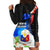 Philippines Independence Day Hoodie Dress Philippines Eagle and Sampaguita Jasmine Yakan Tribal