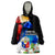 Philippines Independence Day Wearable Blanket Hoodie Philippines Eagle and Sampaguita Jasmine Yakan Tribal