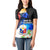 Philippines Independence Day Women Polo Shirt Philippines Eagle and Sampaguita Jasmine Yakan Tribal