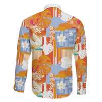 Hawaiian and Japanese Culture Together Family Matching Tank Maxi Dress and Hawaiian Shirt Palaka Japanese Art and Tropical Motif Tribal Patchwork