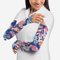 Hawaiian and Japanese Culture Together Arm Sleeves Hawaiian Archipelago Shape Sea Animals LT03 - Polynesian Pride