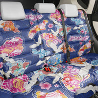 Hawaiian and Japanese Culture Together Back Car Seat Cover Hawaiian Archipelago Shape Sea Animals