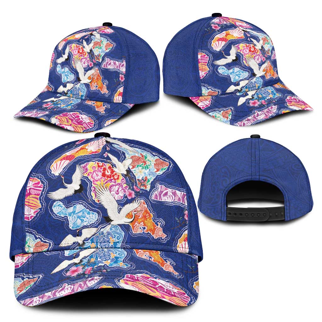 Hawaiian and Japanese Culture Together Classic Cap Hawaiian Archipelago Shape Sea Animals