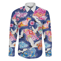 Hawaiian and Japanese Culture Together Family Matching Puletasi and Hawaiian Shirt Hawaiian Archipelago Shape Sea Animals