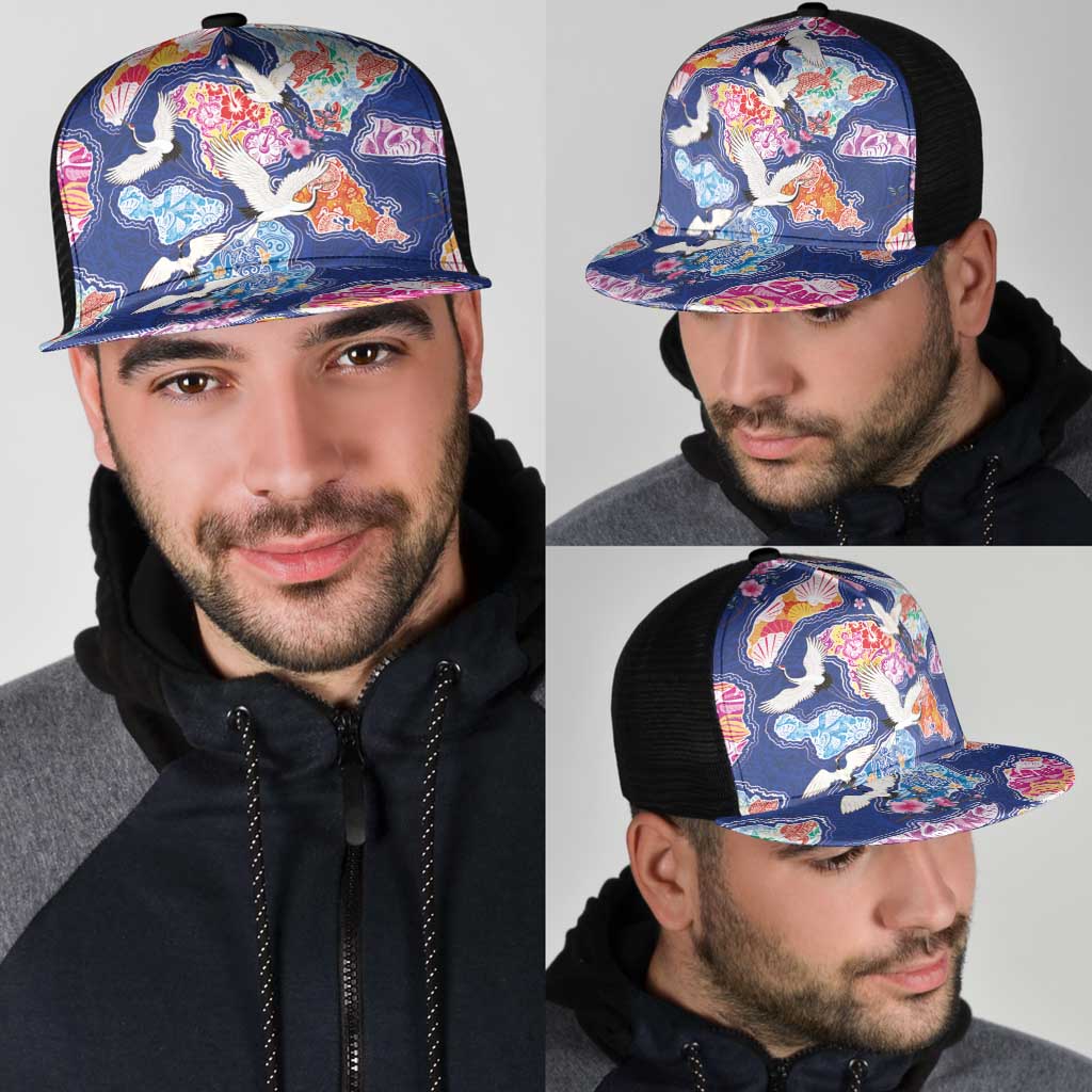 Hawaiian and Japanese Culture Together Mesh Trucker Cap Hawaiian Archipelago Shape Sea Animals LT03 - Polynesian Pride