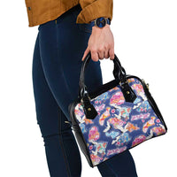 Hawaiian and Japanese Culture Together Shoulder Handbag Hawaiian Archipelago Shape Sea Animals LT03 - Polynesian Pride