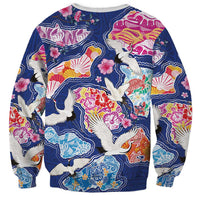 Hawaiian and Japanese Culture Together Sweatshirt Hawaiian Archipelago Shape Sea Animals LT03 - Polynesian Pride