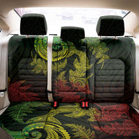 New Zealand Sea Animals with Maori Tribal Tattoo Back Car Seat Cover Shark Manta Ray with Silver Fern Reggae