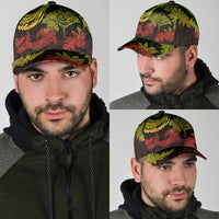 New Zealand Sea Animals with Maori Tribal Tattoo Classic Cap Shark Manta Ray with Silver Fern Reggae