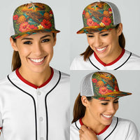 Hawaiian Turtles on Beach Baseball Net Cap with Pineapple Tropical Plant and Lei LT03 - Polynesian Pride
