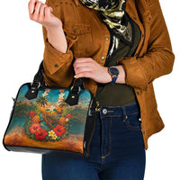 Hawaiian Turtles on Beach Shoulder Handbag with Pineapple Tropical Plant and Lei LT03 - Polynesian Pride
