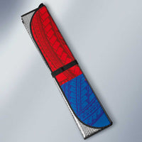 American Samoa Flag Day Auto Sun Shade Polynesian Art Geometric with Flag Brush Style LT03 - Polynesian Pride