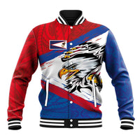 American Samoa Flag Day Baseball Jacket Polynesian Art Geometric with Flag Brush Style LT03 Unisex Multicolor - Polynesian Pride